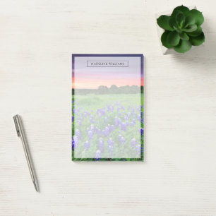Blommor Blånät i Sunset Texas Post-it Block