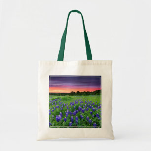 Blommor Blånät i Sunset Texas Tygkasse