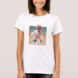 Blommor, blandat mediesamling för kvinnor t shirt