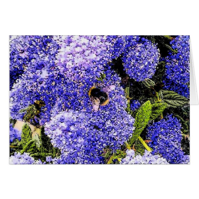 Blommor, Blommar Hälsningskort (Framsidan Horizontal)