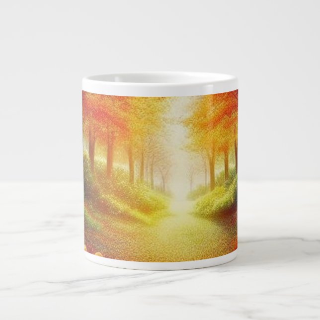 Blommor blommar på våren jumbo mugg (Framsidan)