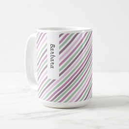 Blommor Blommar Violett Vattenfärg Chic Ränder Kaffemugg