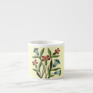 Blommor Blommigt Tapet Art nouveau Söt Espressomugg
