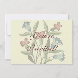 Blommor Blommigt Tapet Art nouveau Söt Inbjudningar