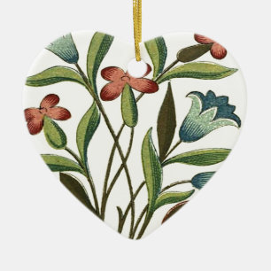 Blommor Blommigt Tapet Art nouveau Söt Julgransprydnad Keramik