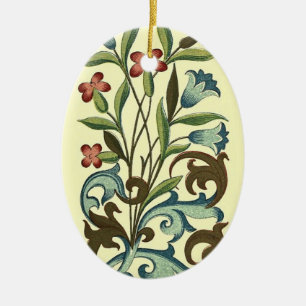Blommor Blommigt Tapet Art nouveau Söt Julgransprydnad Keramik