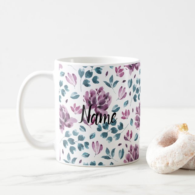 Blommor, Blommigt Vackra mönster keramiska Novelty Kaffemugg (Med munk)