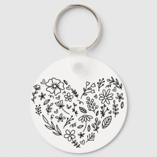 Blommor, blommor, blomkål, blomkål, botaniska Hjär Nyckelring
