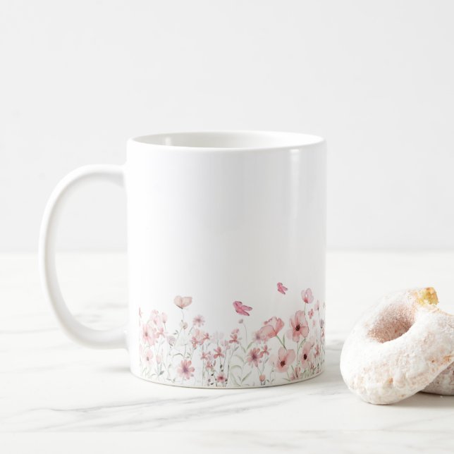 blommor blommor  kaffemugg (Med munk)