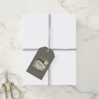 Blommor, blommor, månljusstjärnor presentetikett