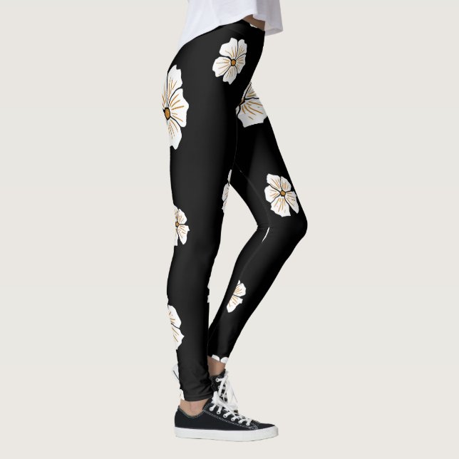 Blommor Bloom Print Leggings - Snyggt och Kompiler (Höger)