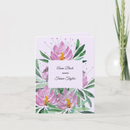 Blommor Bloom Violet Original Art Work Watercolor Inbjudan