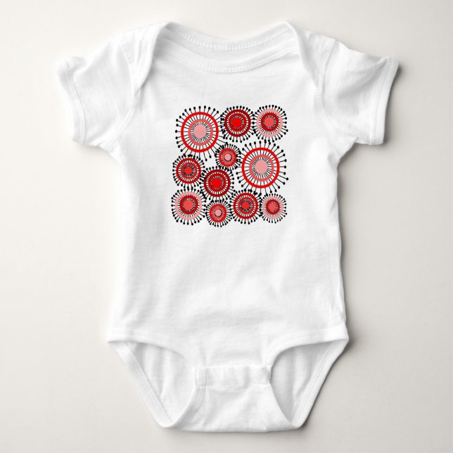 Blommor, bodykostymer i baby t shirt (Framsida)