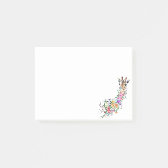 Blommor Bouquet Giraffe Post, anteckningar Post-it Block (Framsida)