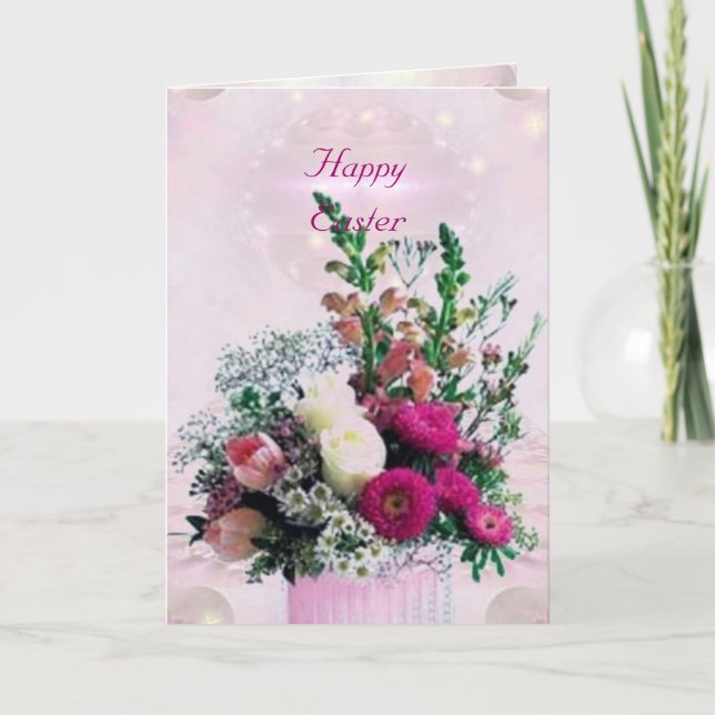 Blommor Bouquet Påsk Card Helgkort (Framsida)