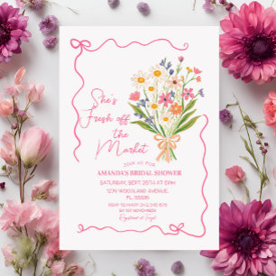 Blommor Bouquet utanför Möhippan Inbjudningar