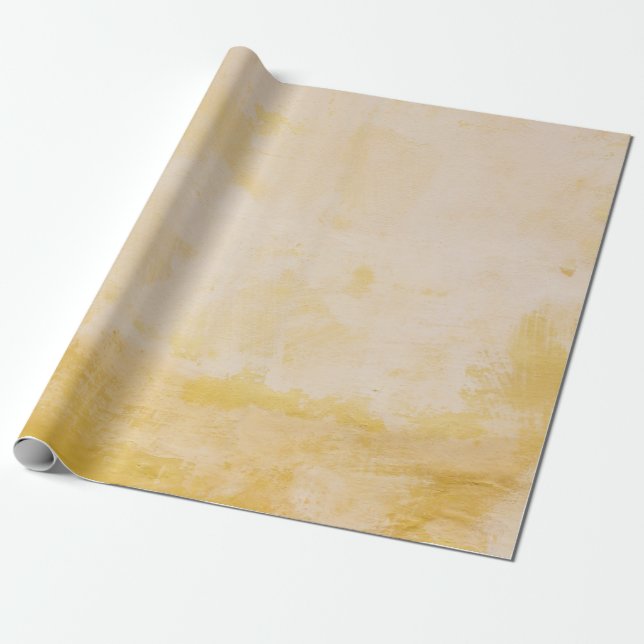 Blommor bredvid gulten presentpapper (Utrullad)
