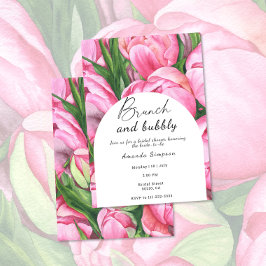 Blommor - Brunch och bubbel bröllopsfest Inbjudningar
