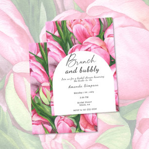 Blommor - Brunch och möhippa av bubblor Inbjudningar