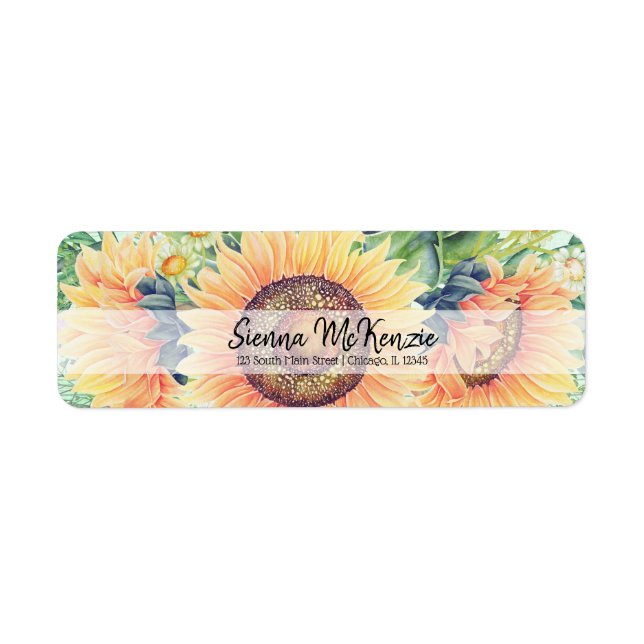 Blommor, bukett för tillfällen returadress etikett (Framsidan)
