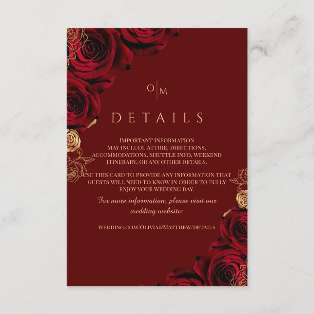 Blommor Burgundy Röd ros-skåp Tilläggskort (Framsida)