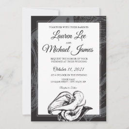 Blommor Calla Lilies bröllopsinbjudning Inbjudningar