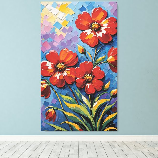 Blommor Canvastryck (Insitu (trägolv))