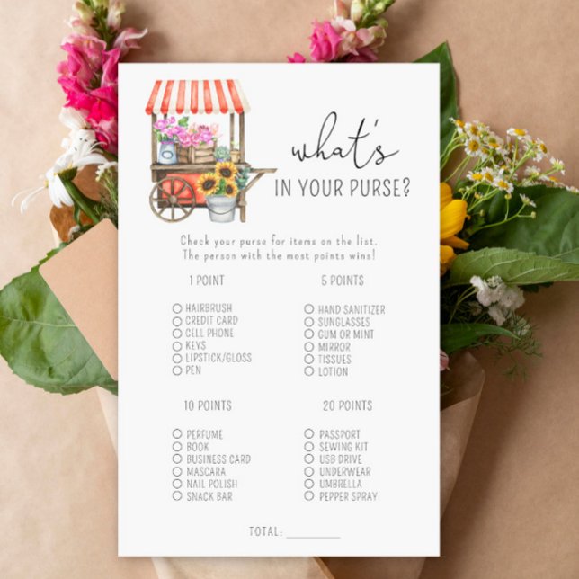 Blommor cart - Vad är det i ditt handväska? (Skapare uppladdad)