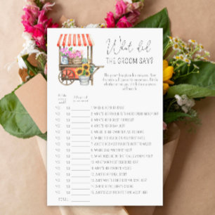 Blommor cart - Vad sa brudgummen möhippa-spel?
