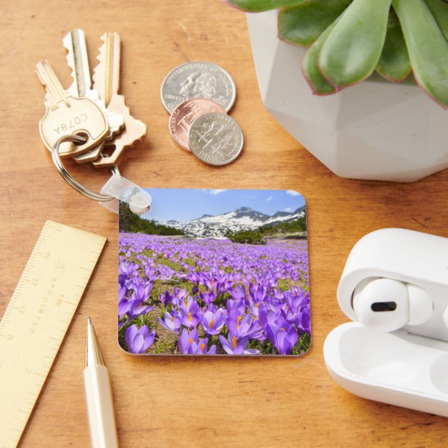 Blommor | Crocus Pirin Mountain Park Bulgarien Nyckelring (Skrivbord)