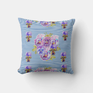 Blommor Cushion shabby chic Blommigt Rand Kudde
