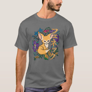 Blommor - Cute Kawaii Anime Fox - Japansk Aesthet T Shirt