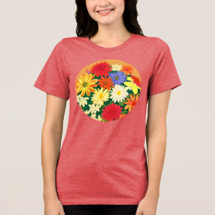Blommor, Daisy för Färgad och blåsor T Shirt