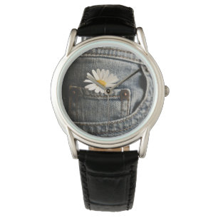 Blommor   Daisy i Jeans Pocket Armbandsur