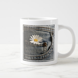 Blommor Daisy i Jeans Pocket Jumbo Mugg