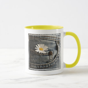 Blommor Daisy i Jeans Pocket Mugg