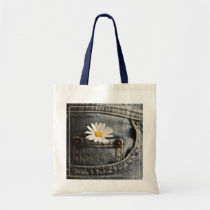 Blommor   Daisy i Jeans Pocket Tygkasse