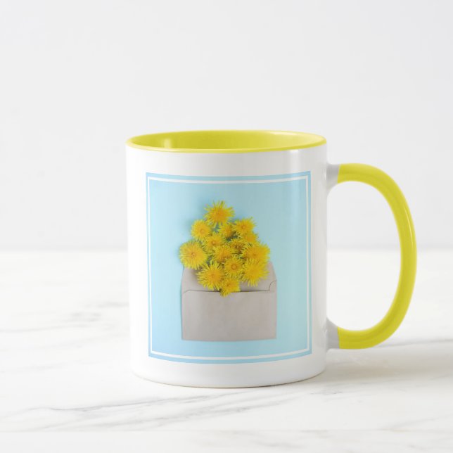 Blommor | Dandelioner i kuvert Mugg (Höger)