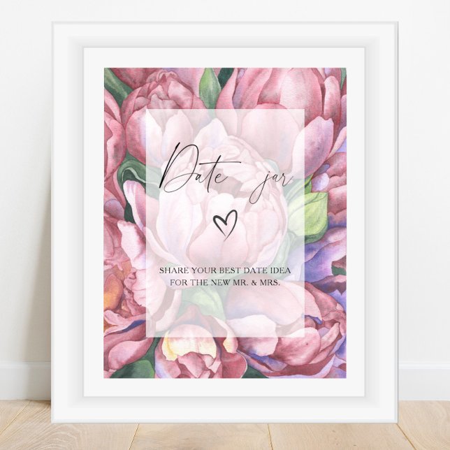 Blommor - datum natt idéer. Datum burk bröllopsspe Poster (Skapare uppladdad)
