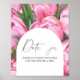 Blommor - datum natt idéer. Datum burk bröllopsspe Poster