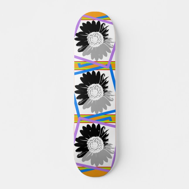Blommor Deck Skateboard Bräda 20 Cm (Framsida)