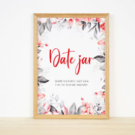 Blommor dejtar nattliga idéer. Möhippan Date burk Poster