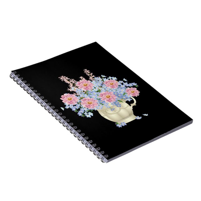 blommor dekoration dekorativ kudde anteckningsbok (Högra Sidan)