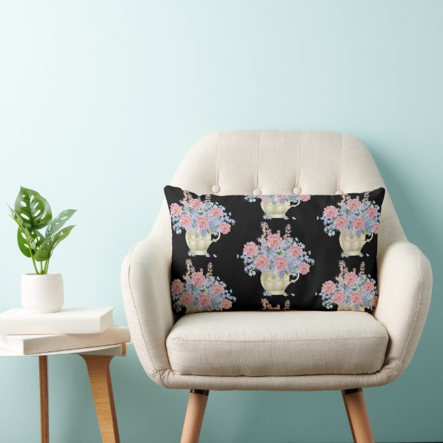 blommor dekoration kastkudde lumbarkudde (Stol)