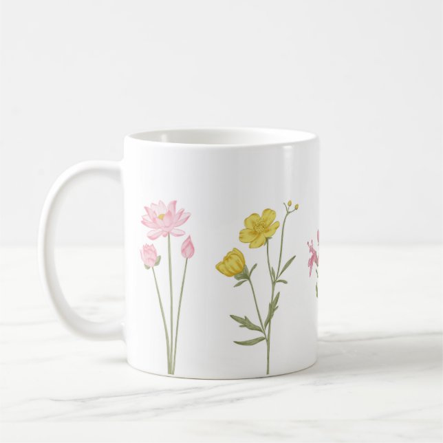 Blommor Designade Mugg (Vänster)