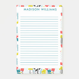 Blommor efter den post-it block