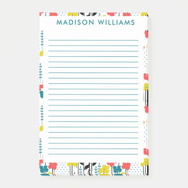 Blommor efter den post-it block (Framsida)