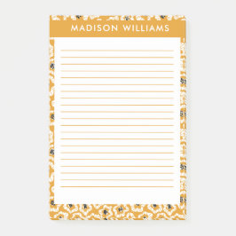 Blommor efter den post-it block