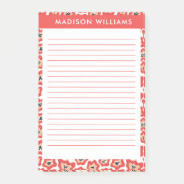 Blommor efter den post-it block