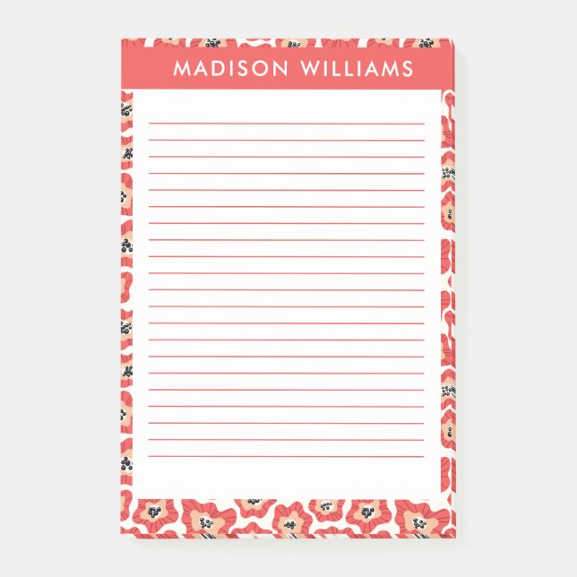 Blommor efter den post-it block (Framsida)